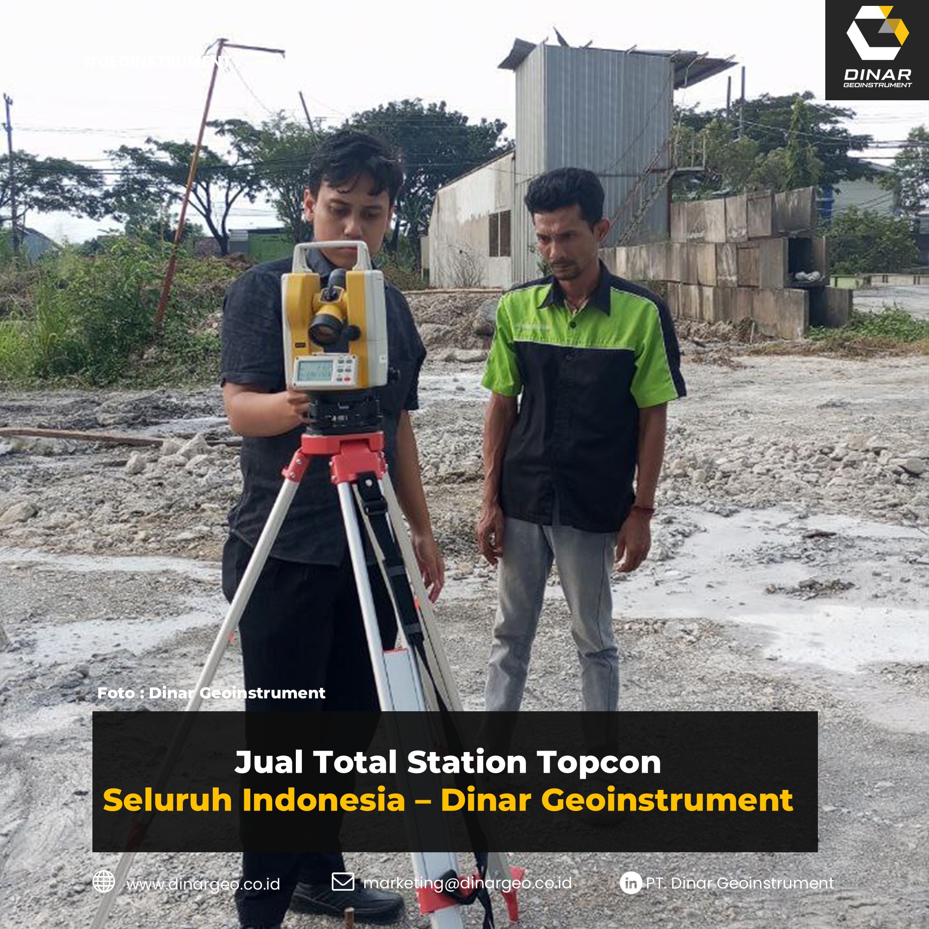 Siap diskusi kebutuhan Total Station Topcon untuk proyek Anda? 📞WA/Telp: +62878-7521-4418 (Digital Marketing) 📩 Email: marketing@dinargeo.co.id 📍Alamat: Komplek Karyawan DKI RT 12/02 Blok P1 No. 22, Pd. Klp., Kota Jakarta Timur, Daerah Khusus Ibukota Jakarta 13450